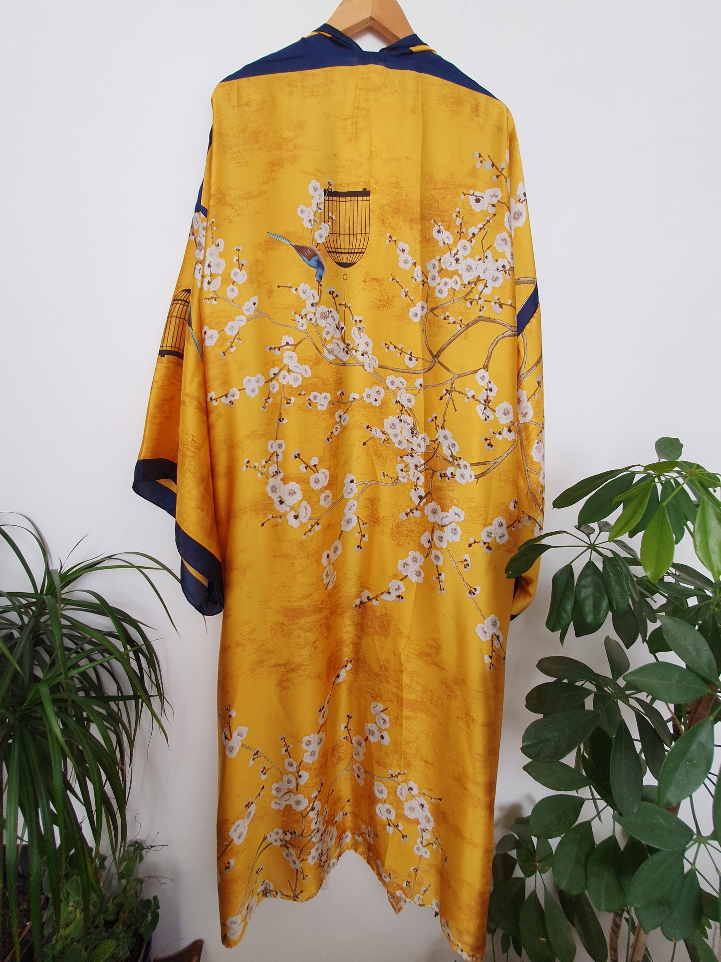 Gold blossom Kimono from the back