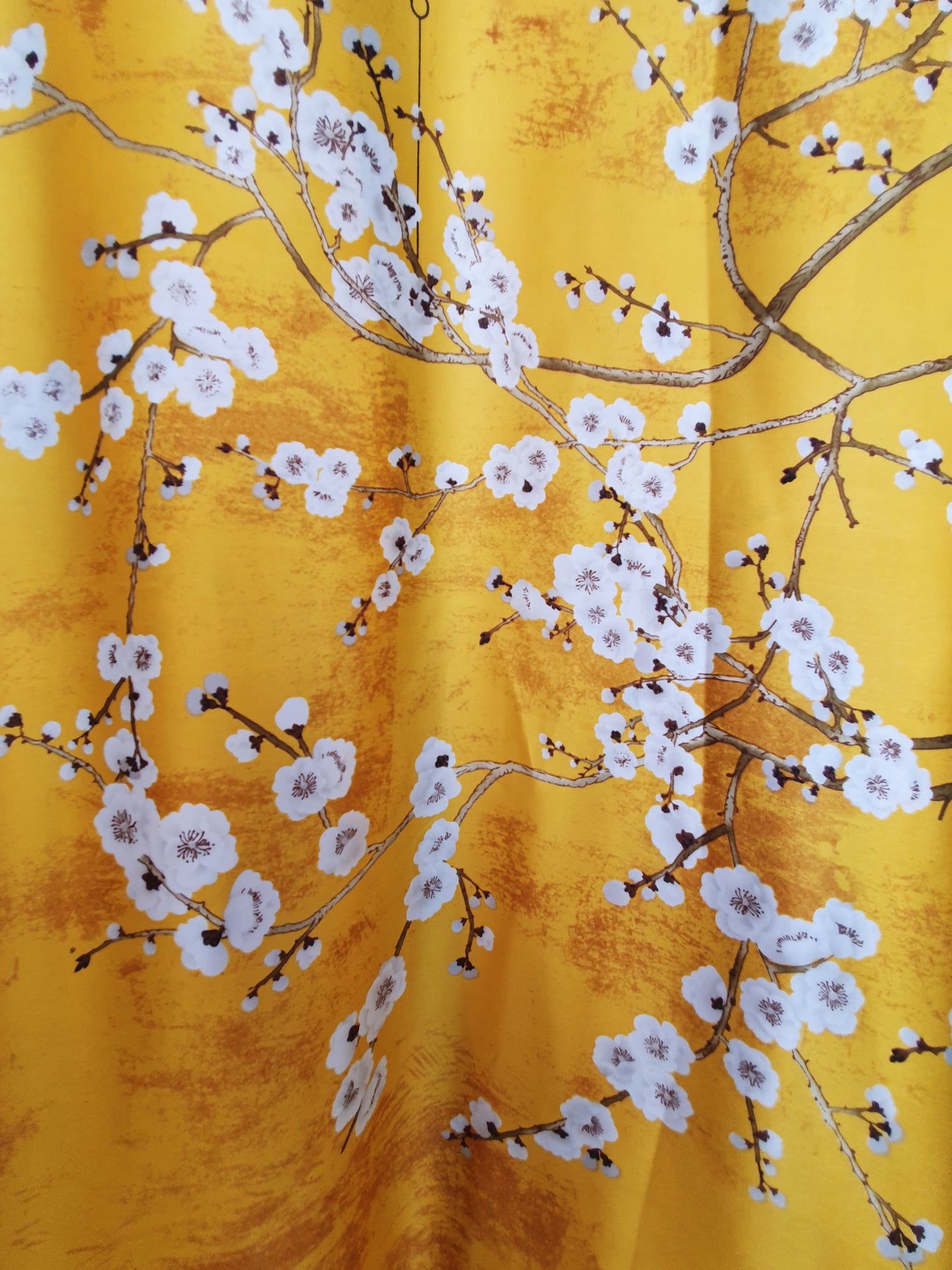 Gold blossom kimono close up blossom detail 