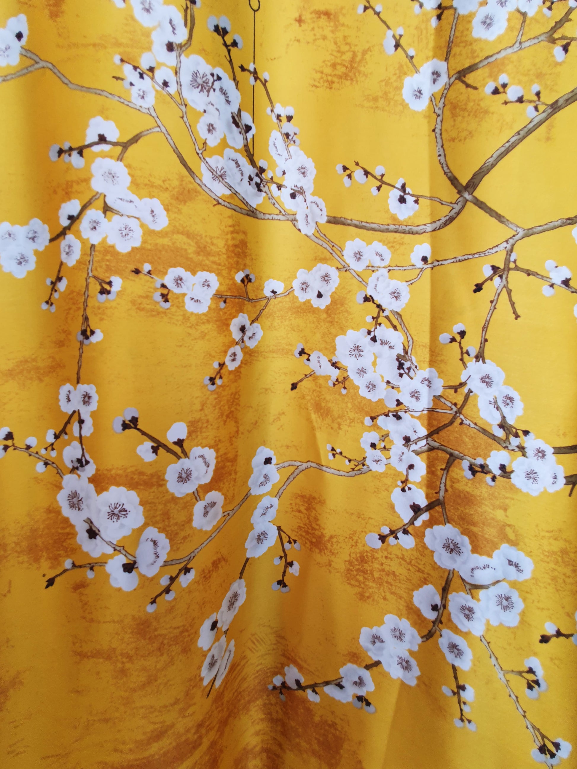 Gold blossom kimono close up blossom detail 