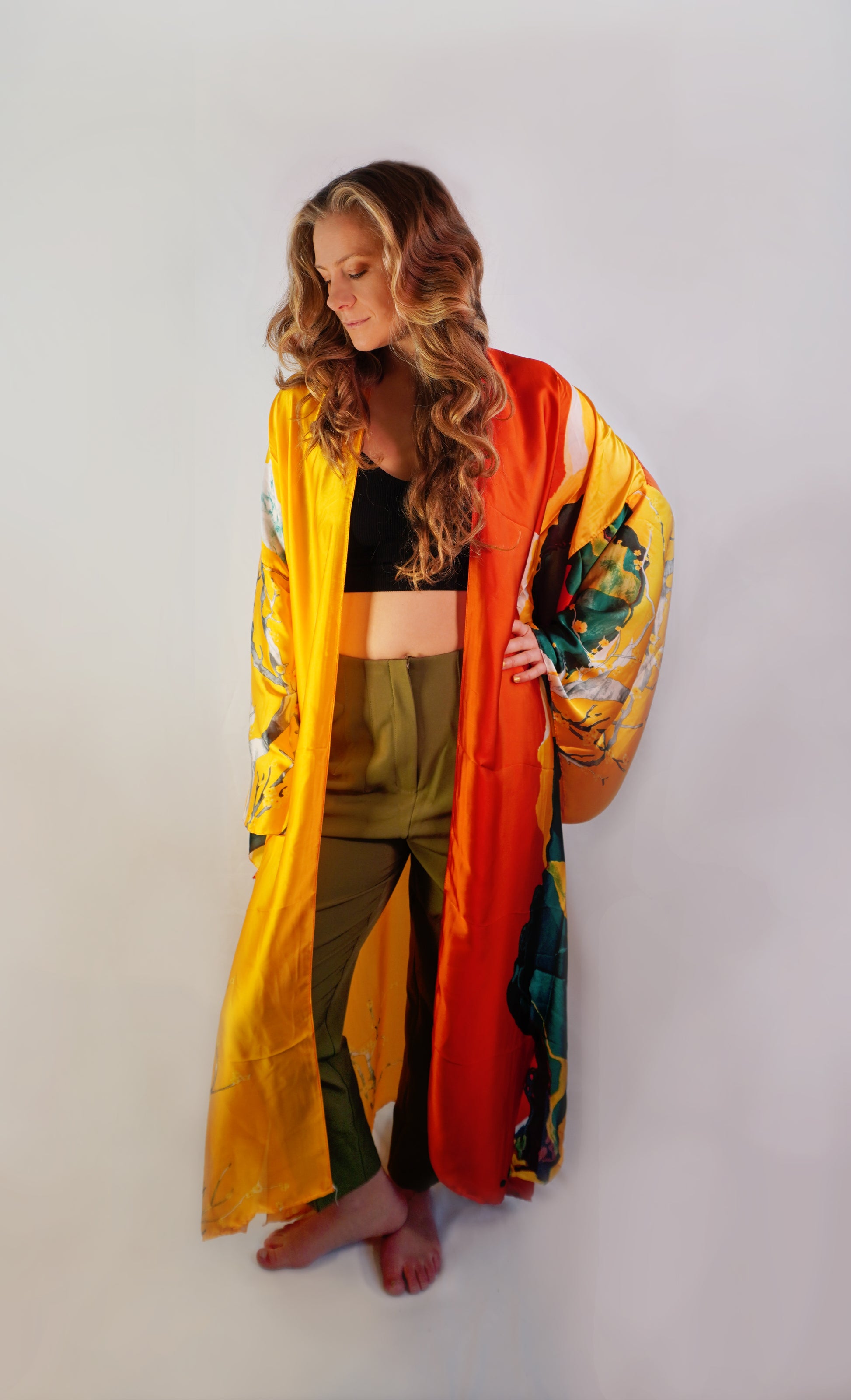 Leo wood phoenix kimono casual wear